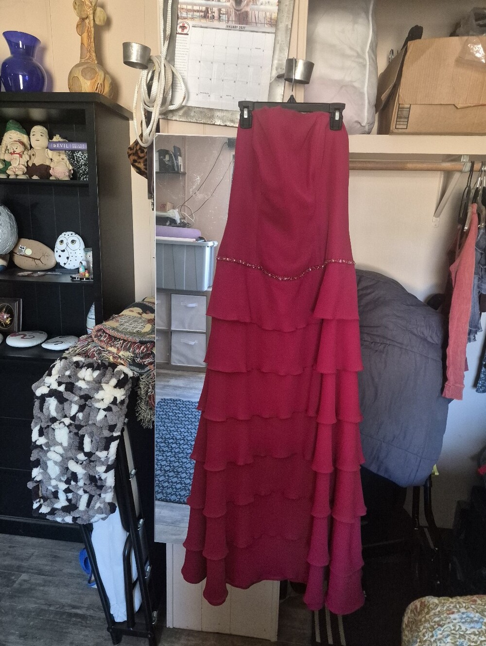 Tiered Ruffled Maxi Skirt in Fuchsia